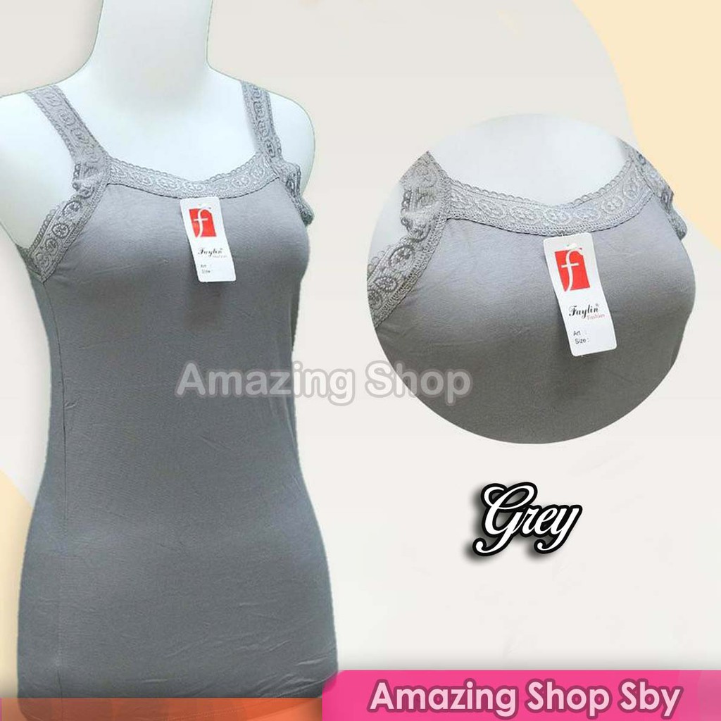 Tanktop Wanita Renda Polos Faylin