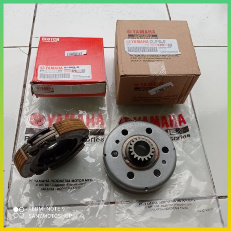 Kampas kopling ganda set/assy + mangkok kopling  ganda jupiter z vega r kampas ganda vega r new