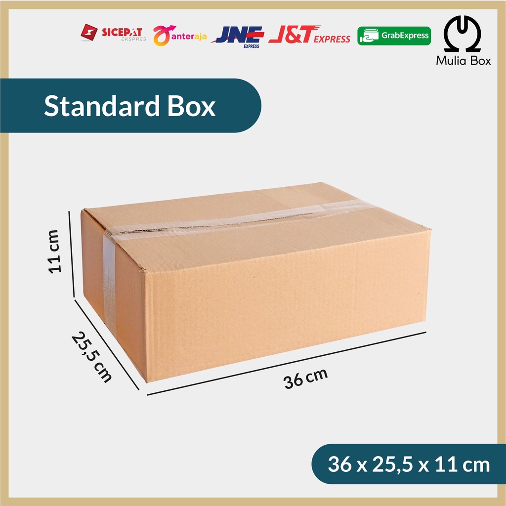 

Kardus Packing Standar Box 36 x 25,5 x 11 cm Corrugated Karton Dus Besar Polos Packaging Serbaguna