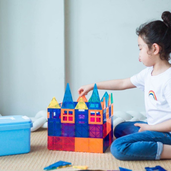 

magnet tiles 48 pcs magnetik mainan blok magnetic tile Murah