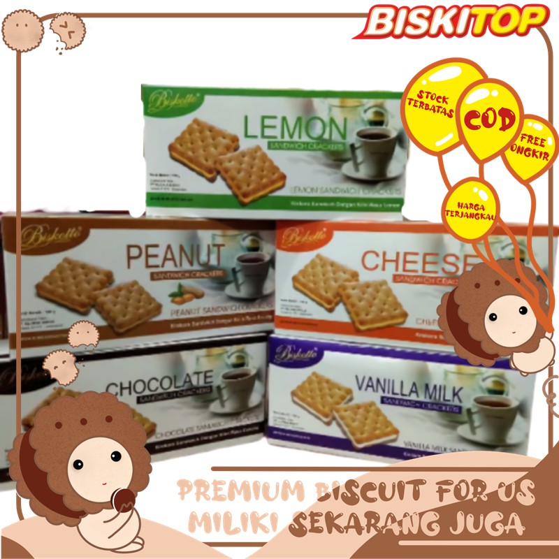 

BISKITOP - MAXI CLASS 160g Biskuit Kue Kering Anak Dewasa Enak Renyah Biscuit Rasa Keju Vanila