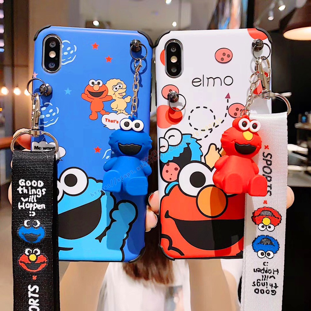 Tali Lanyard Dengan Hiasan Boneka Kartun Lucu Untuk Iphone