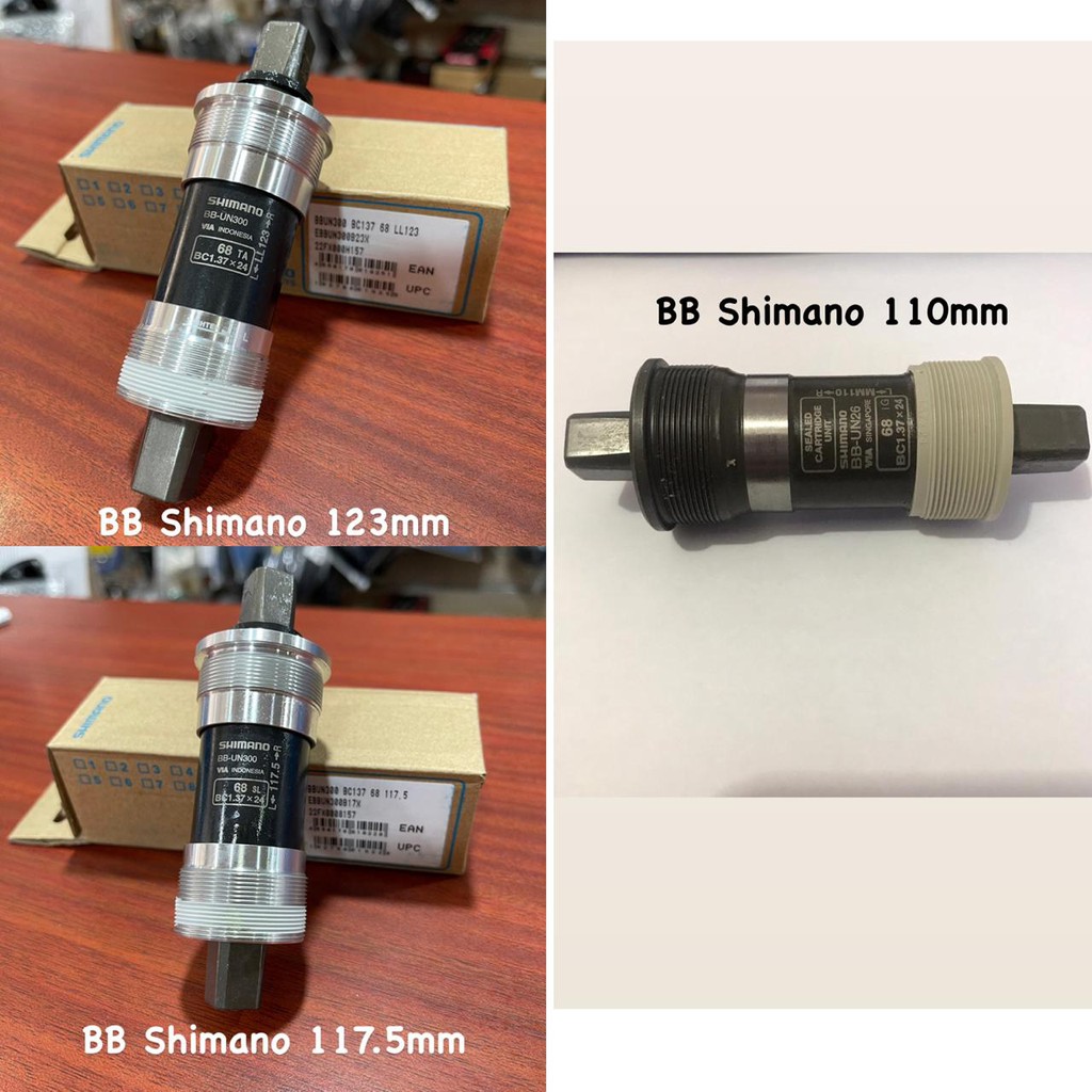 Bracket BB Kotak Shimano 117,5mm 123mm 110mm BB Shimano 110m 117.5mm 123mm Bottom