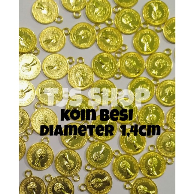 Variasi Koin Besi Diameter 1,4cm per 50 biji