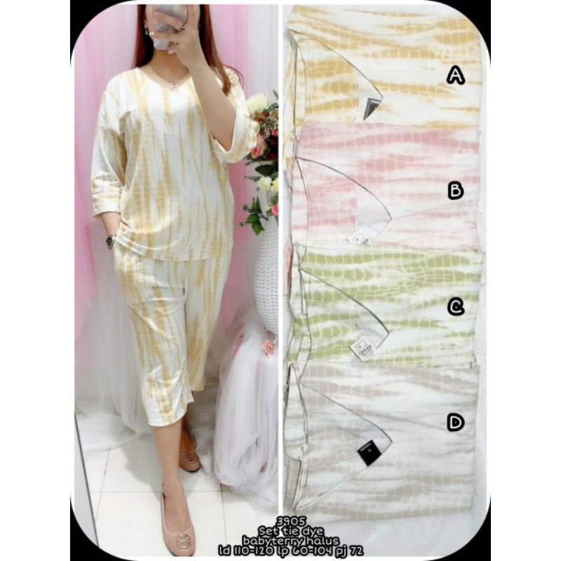 Set tie dye Babyterry halus 3905