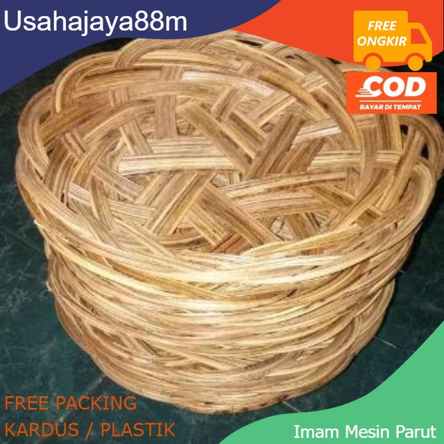 Piring Hoe atau piring anyaman lidi / Piring Lidi Anyaman Rotan Bambu Murah