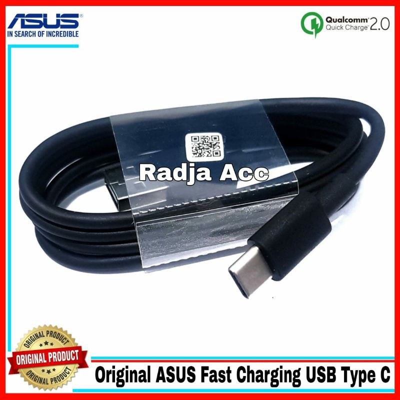 Kabel Data Asus Zenfone 3 Zoom S USB C Original 100% Fast Charging Type C