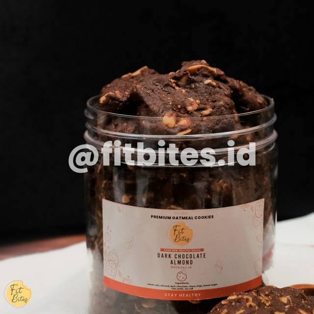 

FIT BITES Premium Oatmeal Cookies Jar - Dark Choco