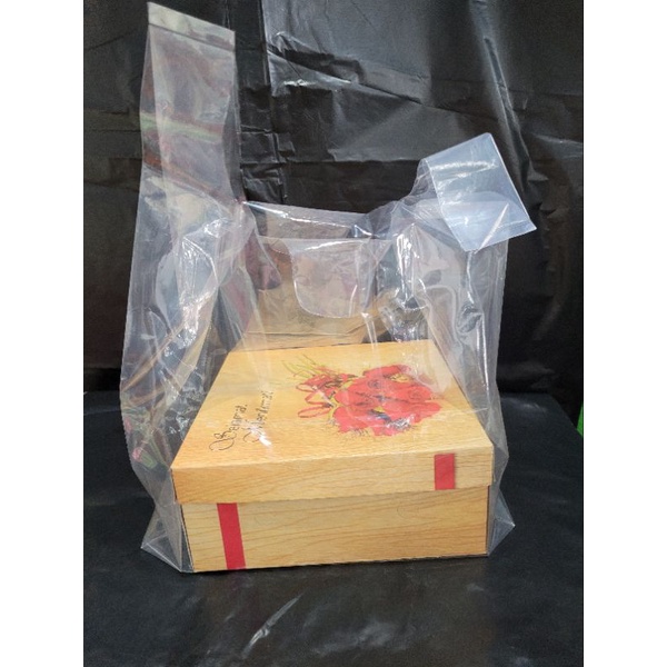 KANTONG PLASTIK PE BENING15 dan 24x43 cm TRANSPARANT LUNCH BOX, CAKE, TART / DUS 18