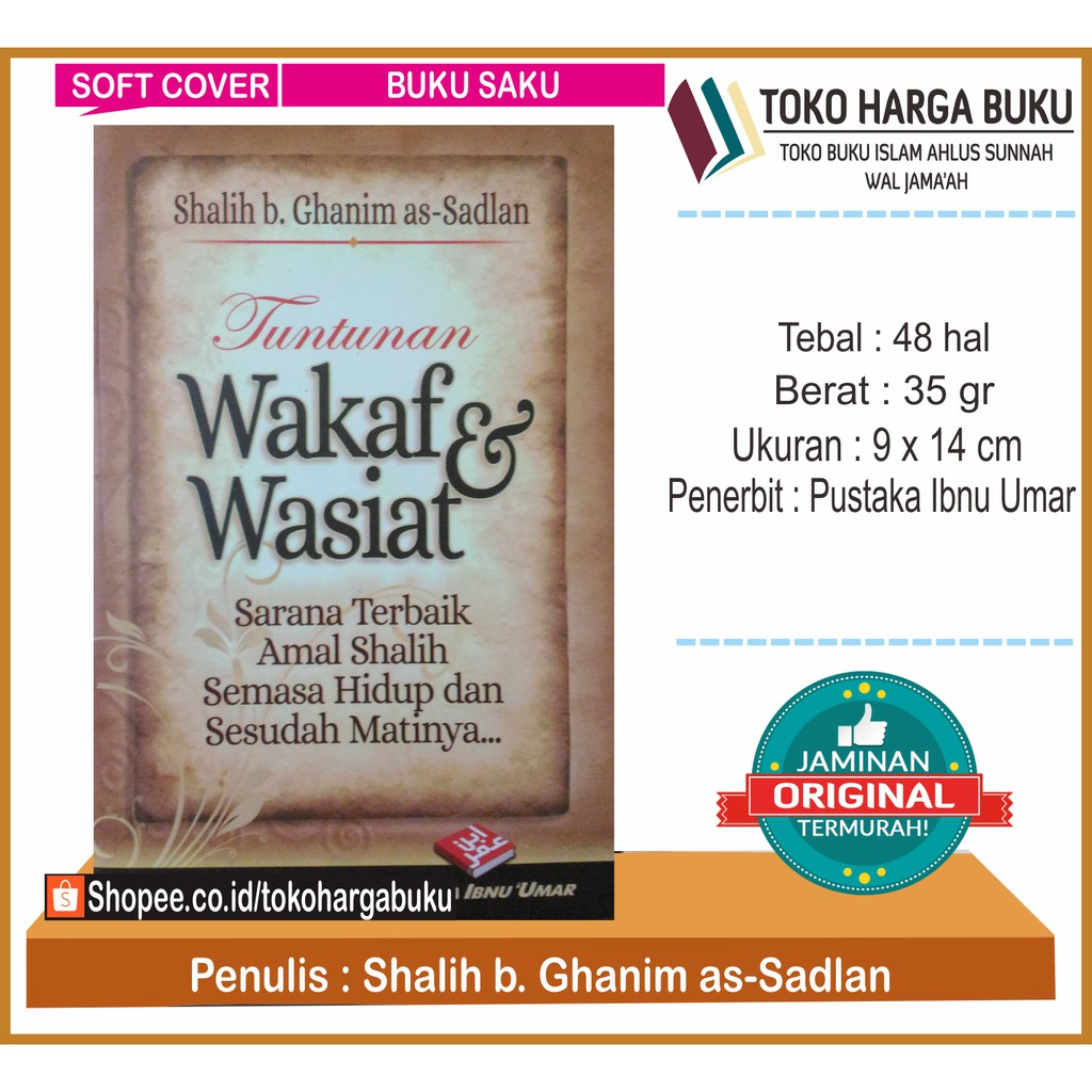 Tuntunan Wakaf dan Wasiat PIU Ukuran Saku - Pustaka Ibnu Umar