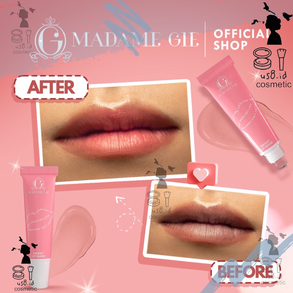 Madame Gie Sweet Lip Mask - Masker Scrub Bibir Cerah