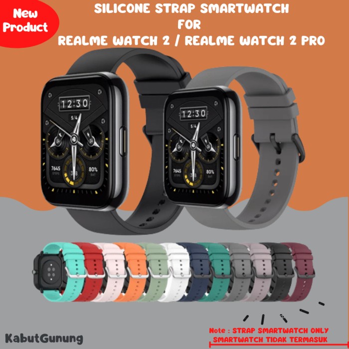 Silikon Strap Smartwatch 22mm for Realme Watch 2 Realme Watch 2 Pro