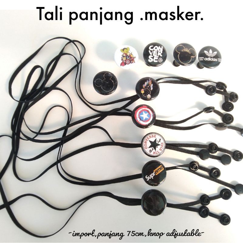 RANDOM/konektormasker/tali masker | strap masker | lanyard for masks | kain gantungan / pengait masker