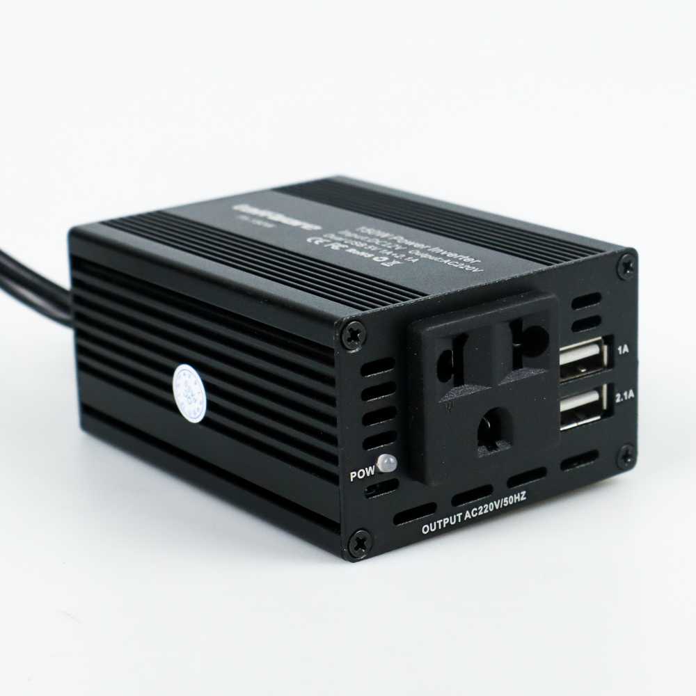 Taffware Power Inverter Mobil dengan 2 USB Port 150W 220V - PI-150W