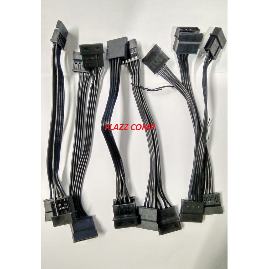 Kabel Power Connector Molex to SATA 2 cabang Original