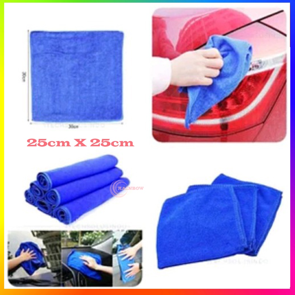 1 PCS Kain Lap Microfiber Kain Lap Serbaguna 25cm x 25cm / 40cm x 40cm / 70cm x 140 cm Kain Lap Multifungsi Kain Lap Anti Minyak Kain Lap Piring Lap Meja Lap Mobil Lap Motor Kain Lap Anti Minyak Kain Lap Dapur Serap Air Murah - Warna Acak