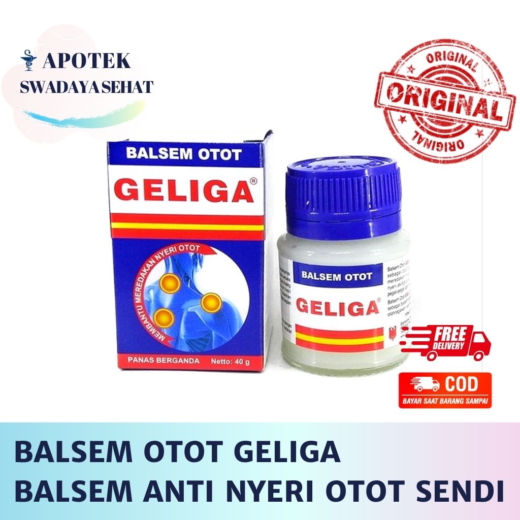 BALSEM Otot GELIGA 40 GR 20Gr 10 Gram - Balsem Nyeri Otot Pegal Linu Sendi