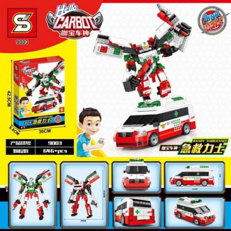 Lego Block Mobil Robot Ambulance Transformers
