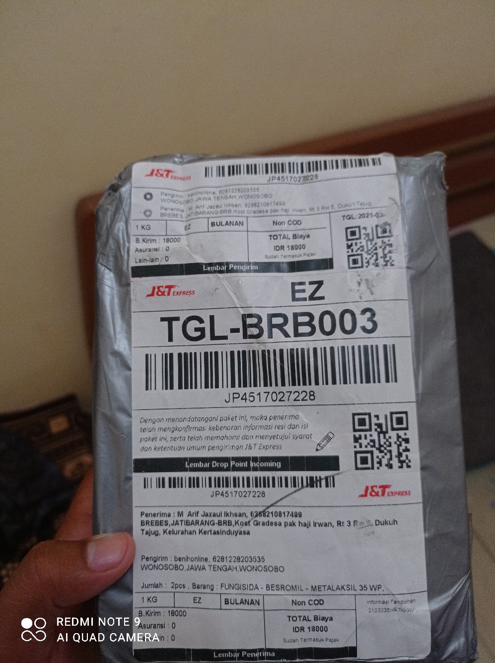 Fungisida - Besromil - Metalaksil 35 Wp