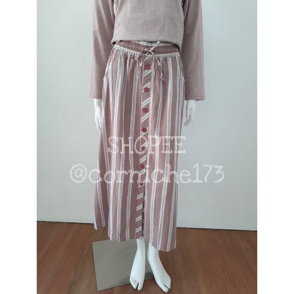 Corniche Carla Skirt Coklat Muda - TH52308 (Tidak termasuk atasan)