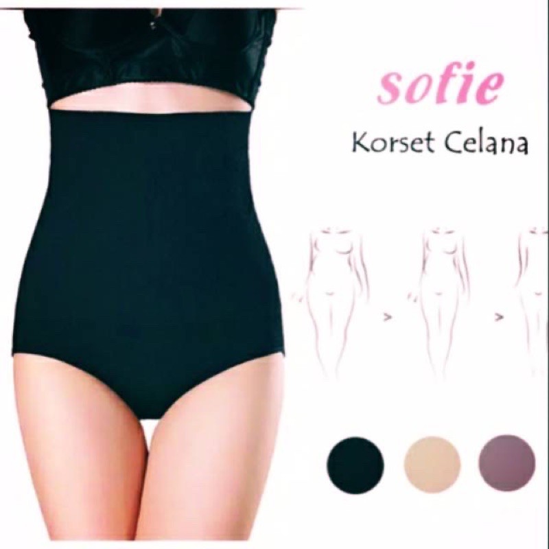 Celana korset pelangsing wanita elastis sofie / korset celana / slimming pants nyaman