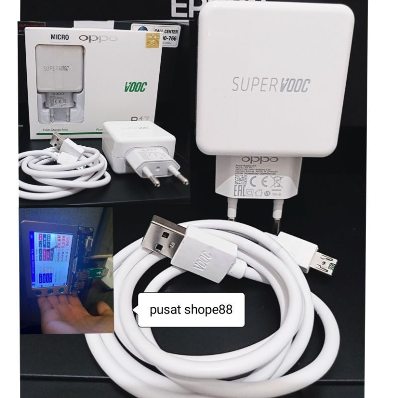 CHARGER OPPO SUPER VOOC ORIGINAL 100%  R11 R15 REALME 3 R17 USB MICRO ORIGINAL 100%