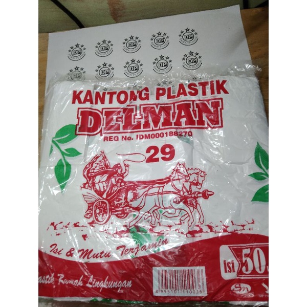 Hd Delman Uk 29 Ramah Lingkungan Kantong Plastik Kresek Go Green Save Planet isi 50 lembar