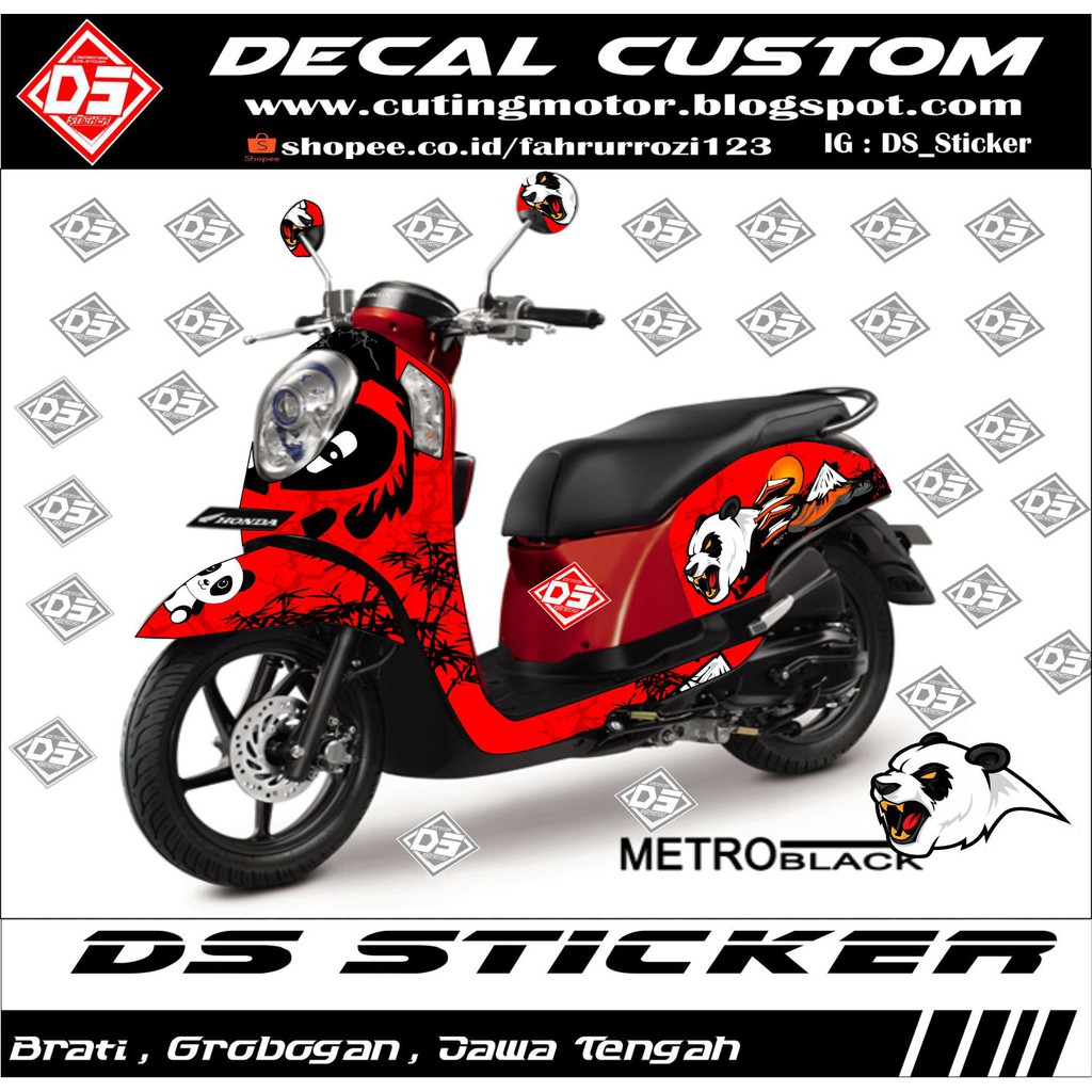 Modifikasi Motor Scoopy 2019 Merah Dop Arena Modifikasi