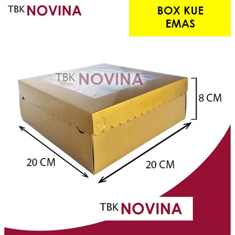 KOTAK KUE EMAS / BOX CAKE KUE TART GOLD / BOX KUE ULANG TAHUN