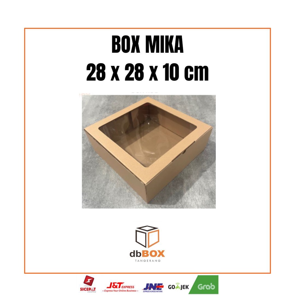 

BOX MIKA 28x28x10 cm | Box Die Cut dan Easy Usage | Box Kue & Tart