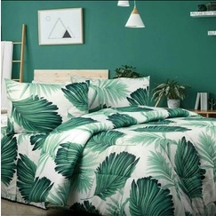 Bed Cover Star - Bunga | Seprai Bed Cover Katun Motif Bunga Hijau