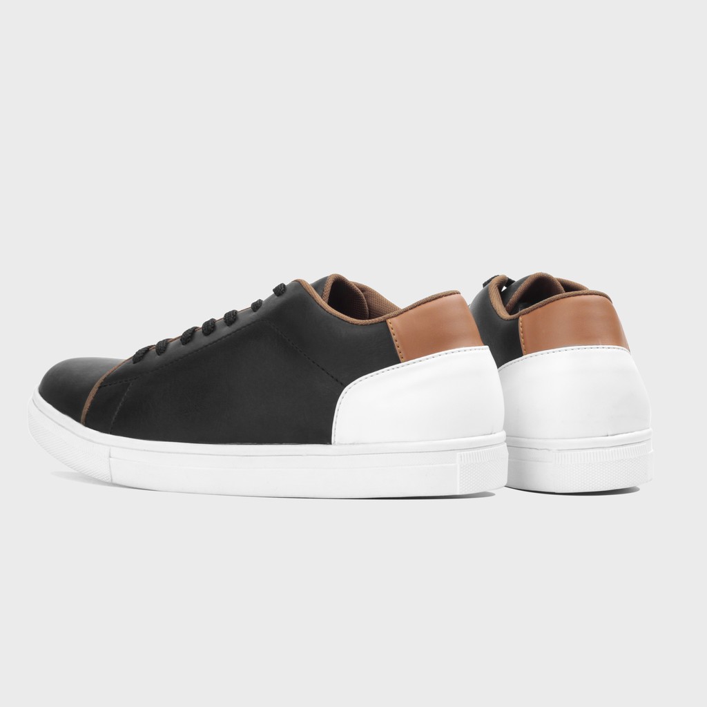 Camaro Black | Sneakers Hitam Sepatu Casual Kasual Ori Pria Cowok Footwear | Giant Flames FORIND