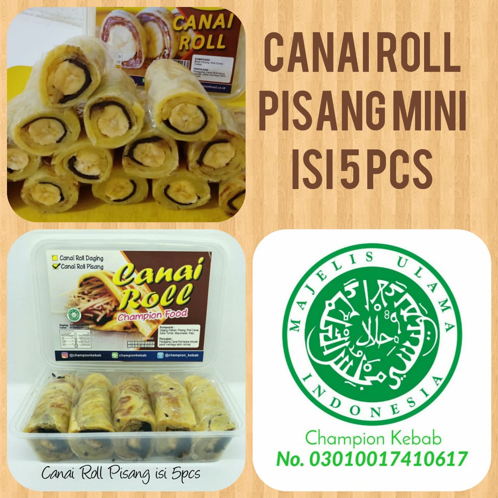 

CANAI ROLL PISANG FROZEN ISI 5PCS HALAL MUI NO. 03010017410617.