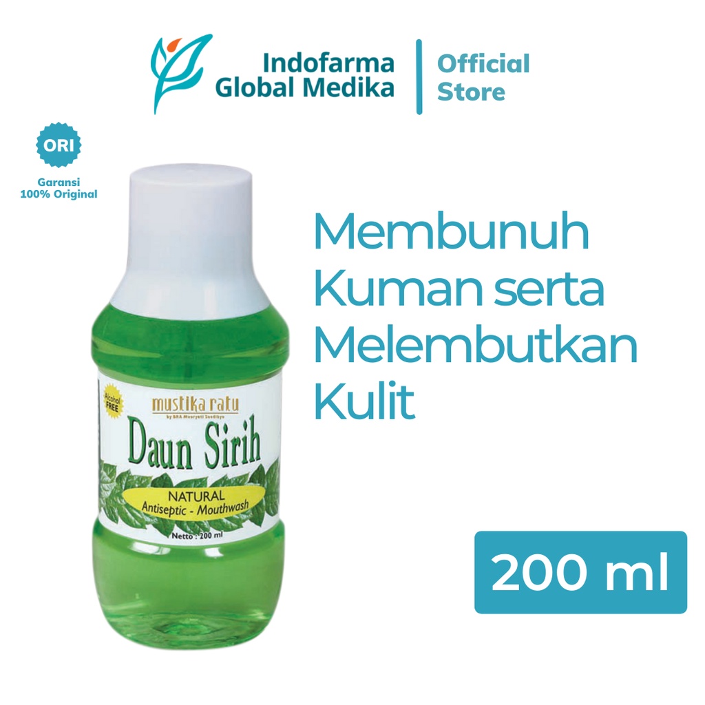 Mustika Ratu Natural Antiseptic Mouthwash Daun Sirih 200 ml / Kumur