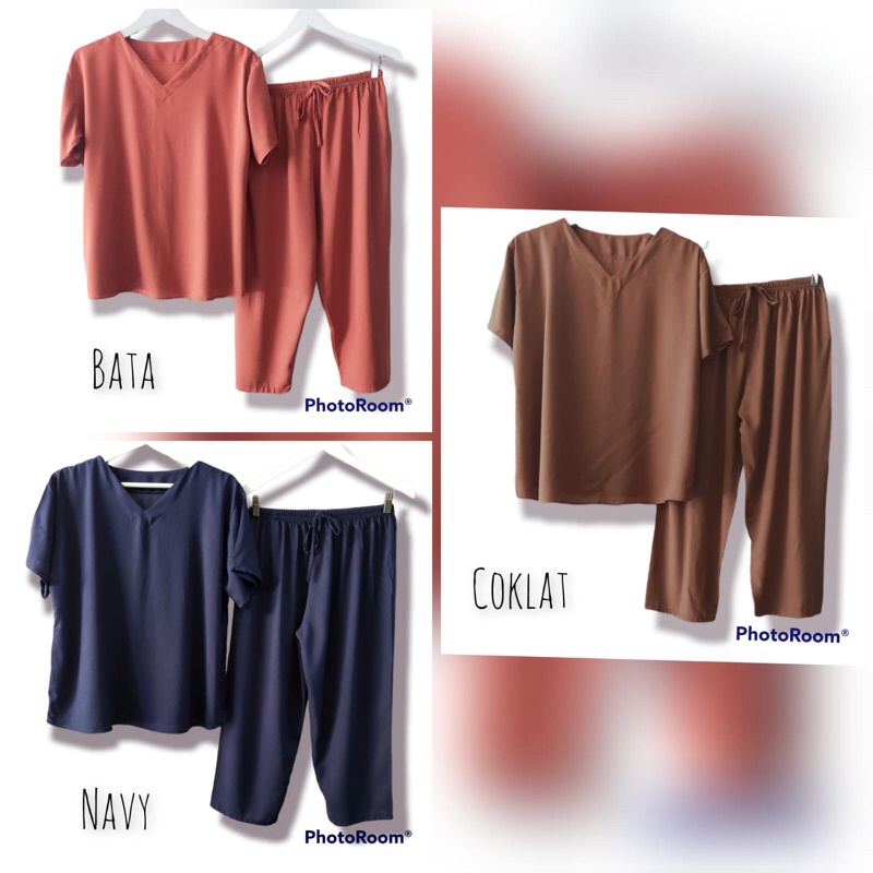 BAJU ONE SET ANDIN POLOS