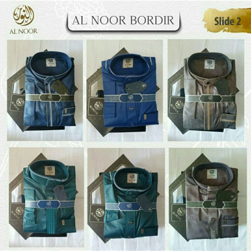 Jubah An Noor, Jubah An Noor Bordir, Jubah Haromain ,Jubah Pria Lengan Panjang Kain Polyster