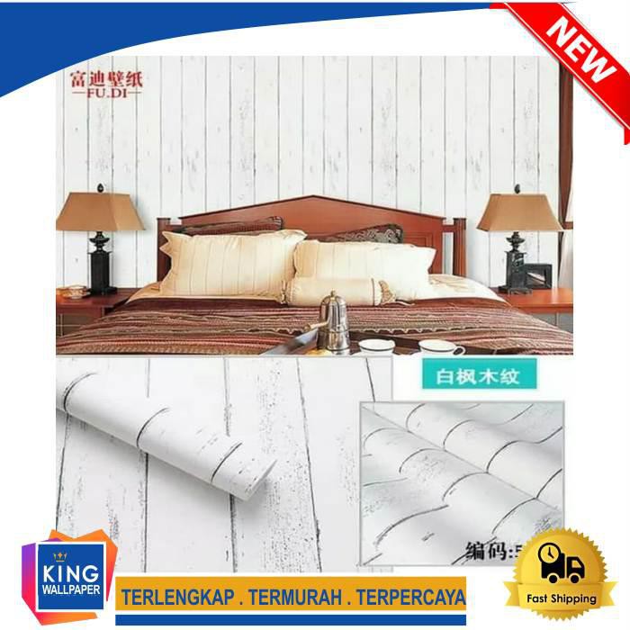  Wallpaper  Dinding  Rustic Kayu Putih Bahan PVC Anti  Air  