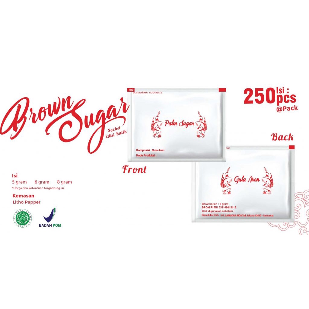 

Gula Aren/ Gula Merah Sachet (isi 100 @5gr)