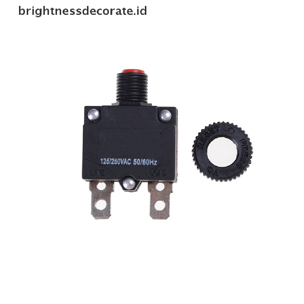 125 / 250vac 15a Saklar Tombol Tekan Reset Circuit Breaker Pelindung Kelebihan Beban