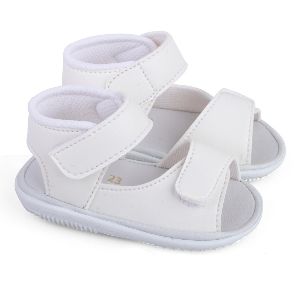 sandal anak unisex usia 1 2 tahun putih bunyi toet SL17