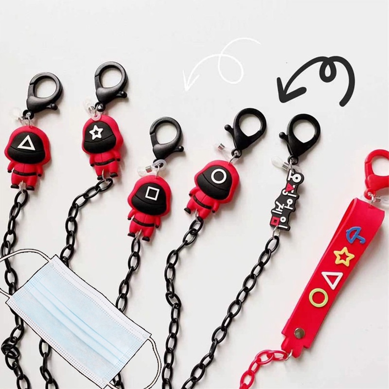 (Zomi) Tali Lanyard Kacamata / Earphone Motif Kartun Cumi Bahan Akrilik Gaya Korea