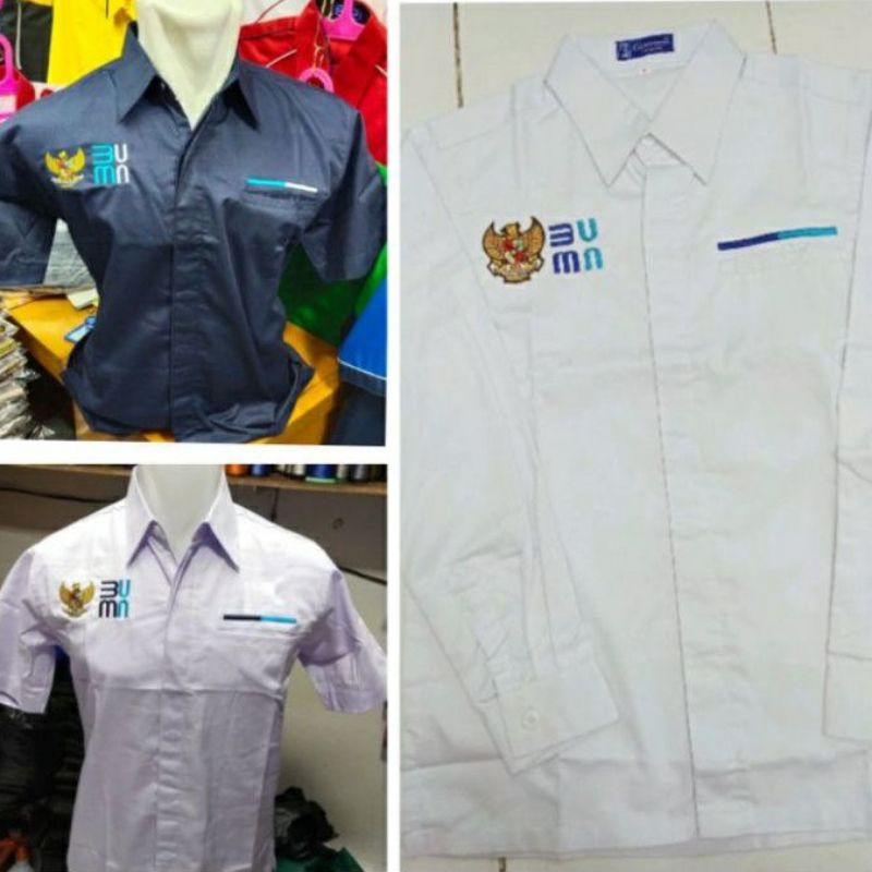 KEMEJA BUMN BORDIR SERAGAM BUMN BAJU BUMN SERAGAM BUMN BAJU KERJA BUMN