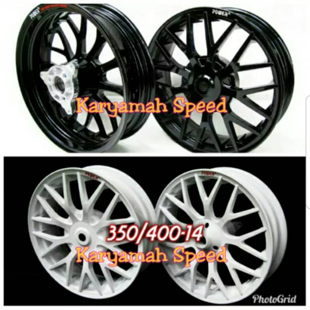 Velg POWER Yahama AEROX Hitam Putih