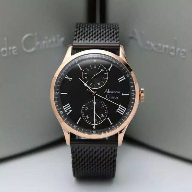 ALEXANDRE CHRISTIE AC 6437 AC6437 PRIA ROSEGOLD BLACK ORIGINAL