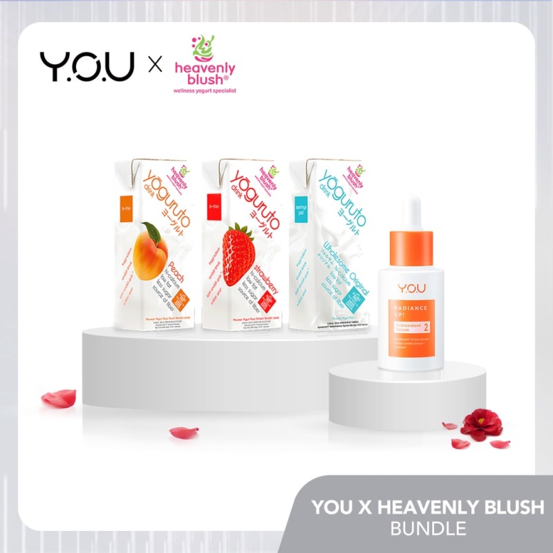 [LIMITED] YOU x Heavenly Blush Special Pack Radiance Up Brightening Serum + FREE 3 Heavenly Blush Yo