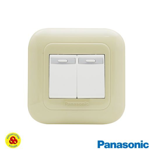 Panasonic Saklar Seri 2G 1W WEJ78029F + WEJ5531 2 Gang Pastel Cream