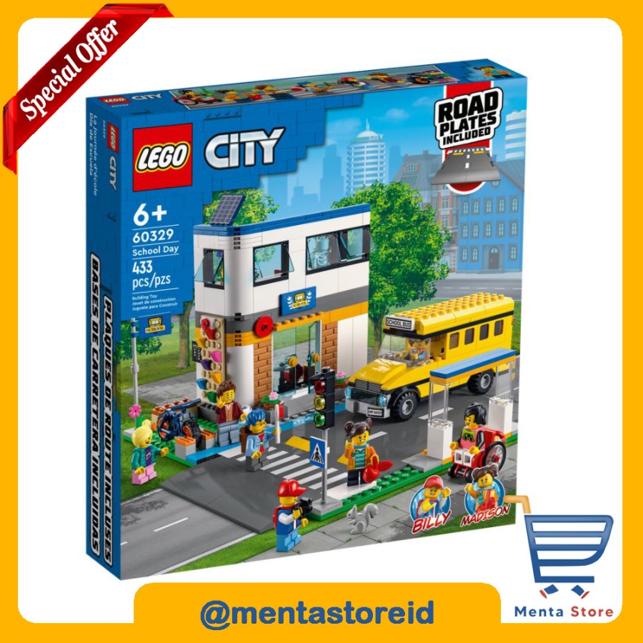 LEGO City 60329 School Day Kids Play Sekolah Anak Classroom Bus Road