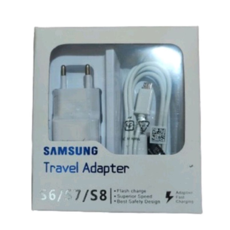 kepala charger dan kabel untuk samsung S6 S7 S8 micro usb port / casan hp samsung