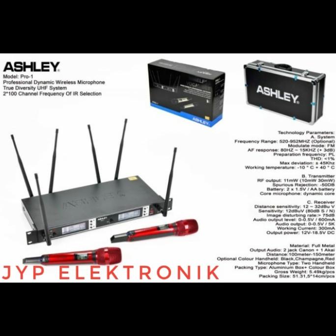 MIC WIRELESS ASHLEY PRO 1 PEGANG MICROPHONE ASHLEY PRO1 ORIGINAL KOPER