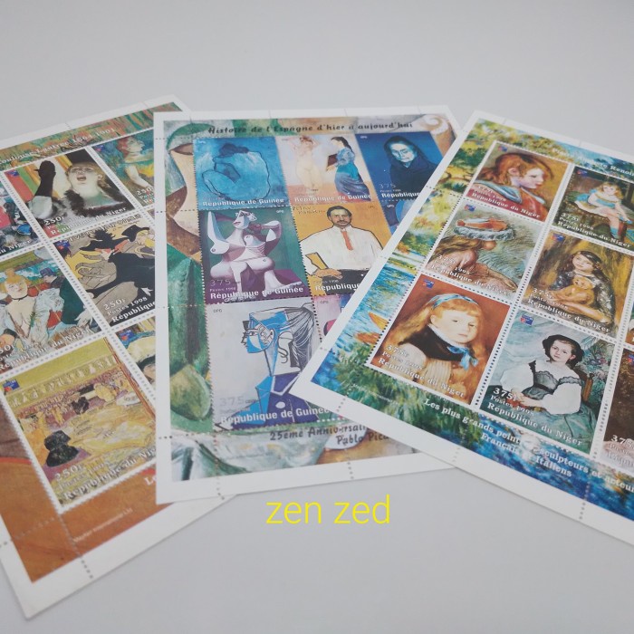 

0338 Perangko Miniset Tema Arts Paintings / Lukisan Mnh